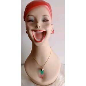 Natural Crystal Quartz Pendant Necklace 16 Inches Multi-Color Unique